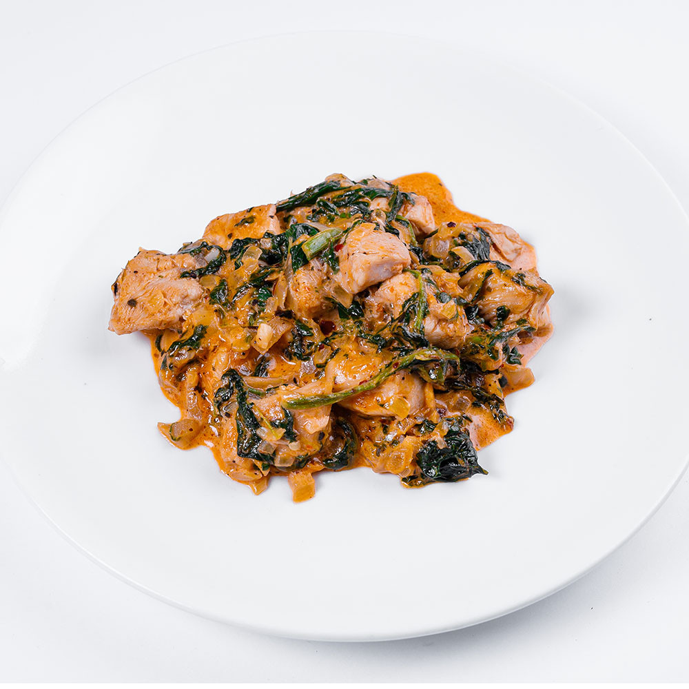 Basilic Chicken with spinach and cream