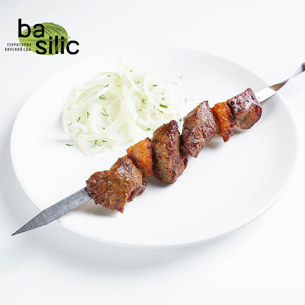 Basilic Lamb shish kebab