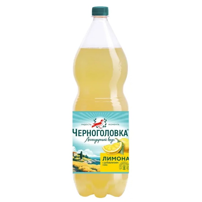 Черноголовка лимонад Лимон 1,5 л.