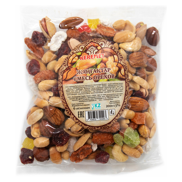 Keremet mixture of nuts and dried fruits 200 g.