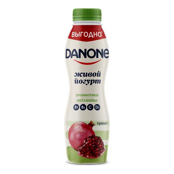Yogurt Danone pomegranate 1.2% 670 g