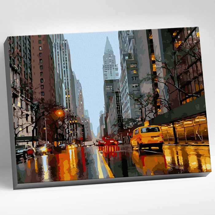 Painting by numbers (40x50) NEW YORK. MANHATTAN (32 colors)