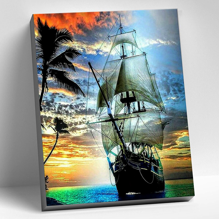 Paint by number (40x50) SAILBOAT (27 colors)