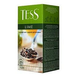 Tess Lime жасыл шайы, 25 пакет