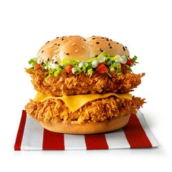 KFC. DOUBLE SHEFBURGER