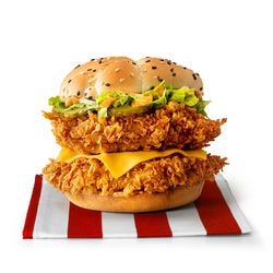 KFC. DOUBLE SHEFBURGER SPICY