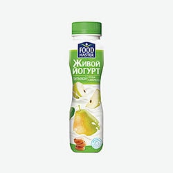 Yogurt Foodmaster Caramel, pear 1% 280 g.