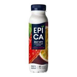 Йогурт EPICA құлпынай, пассиферлік жеміс 2.5% 260 г