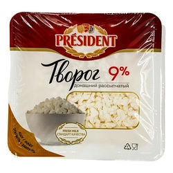 Творог домашний PRESIDENT 9% 200 г.