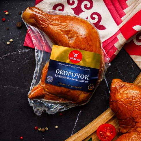 Окорочок куриный копчено вареный, ~350 гр.