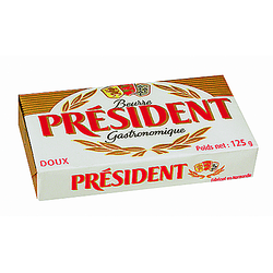 总统黄油，82% 125 克。