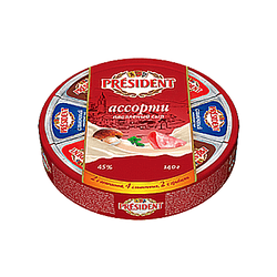 Processed cheese President, Assorted 45% 140 g.