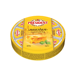 Processed cheese President, Maazdam 45% 140 g